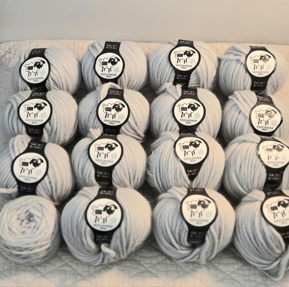 16 x Skeins of Happy Sheep Woolpower Big Yarn